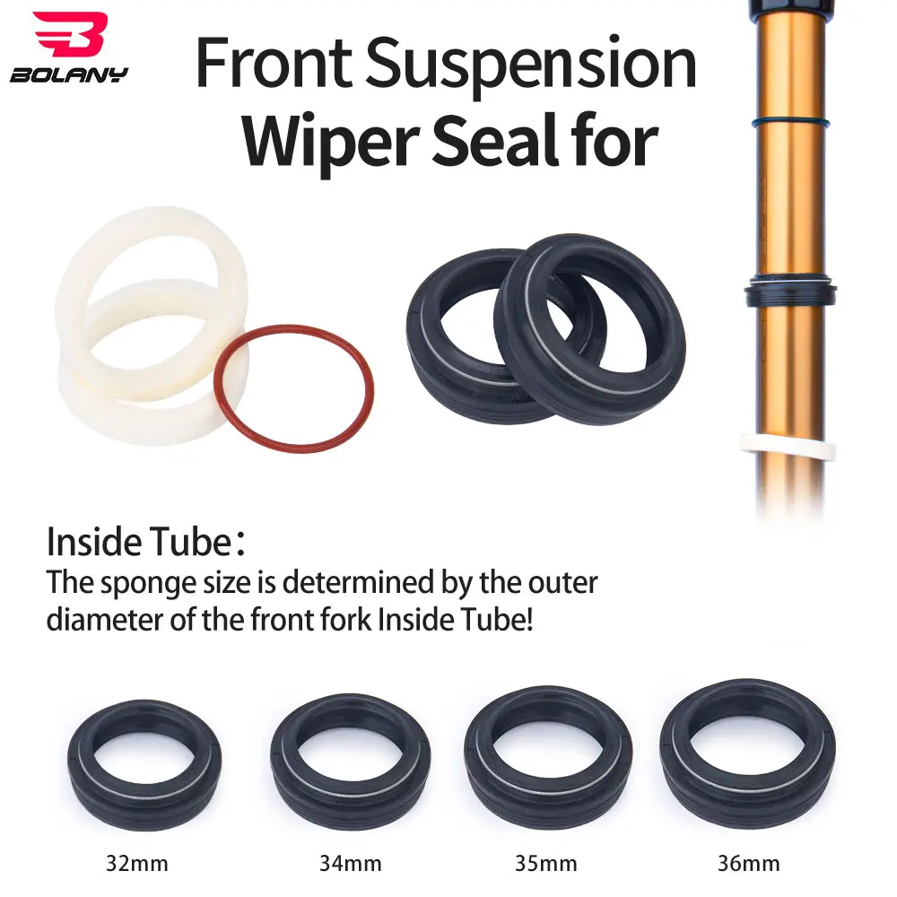 

bicycle fork Wiper Seal O-ring/Oil absorbent sponge for Front Suspension Dust Oil Seals 32mm Inside Tube Bicycle Accessories