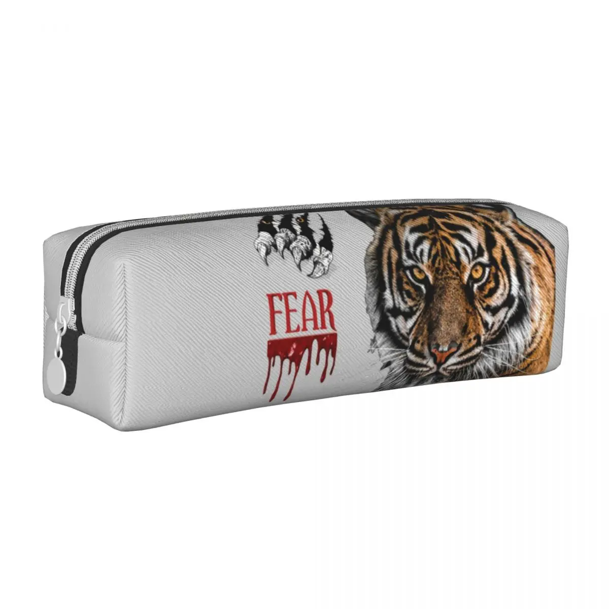 

Удивительный тигровый страшный карандаш в виде кошки, ранцы для ручек, школьный пенал большой вместимости, офисный пенал на молнии