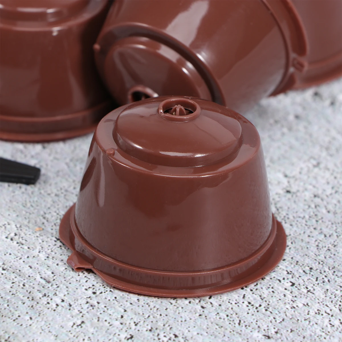 

1 Sets Refillable Coffee Capsule Coffee Strainer Cup Set Coffee Filter Compatible for DOLCE GUSTO (Light Brown 10pcs for Packag