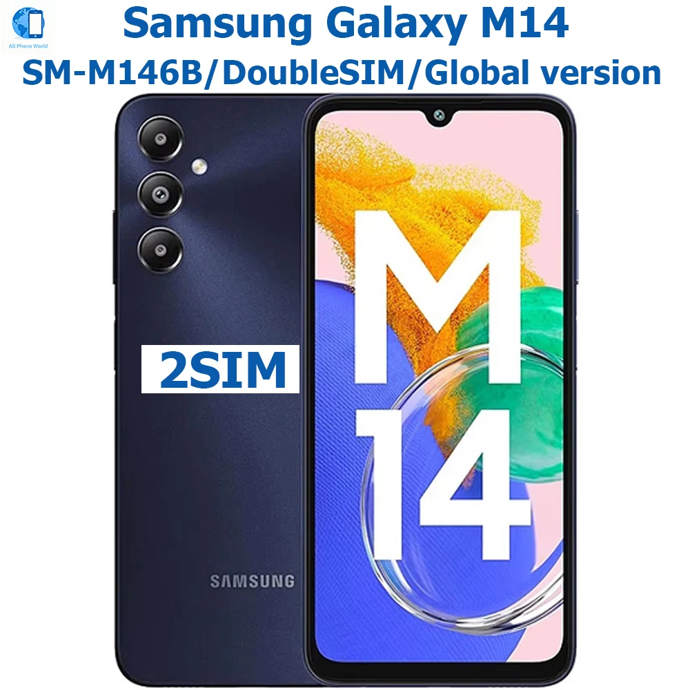 Samsung Galaxy M14 SM-M145F Global Edition Smart Android Phone 6.6-inch triple camera 50MP 5000mAh Samsung smartphone unlocked