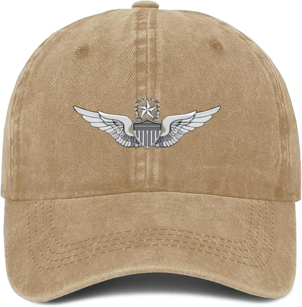

Винтажная джинсовая бейсболка Army Master Aviator Wings | Потертая регулируемая шляпа унисекс в стиле ретро для повседневного стиля, черная