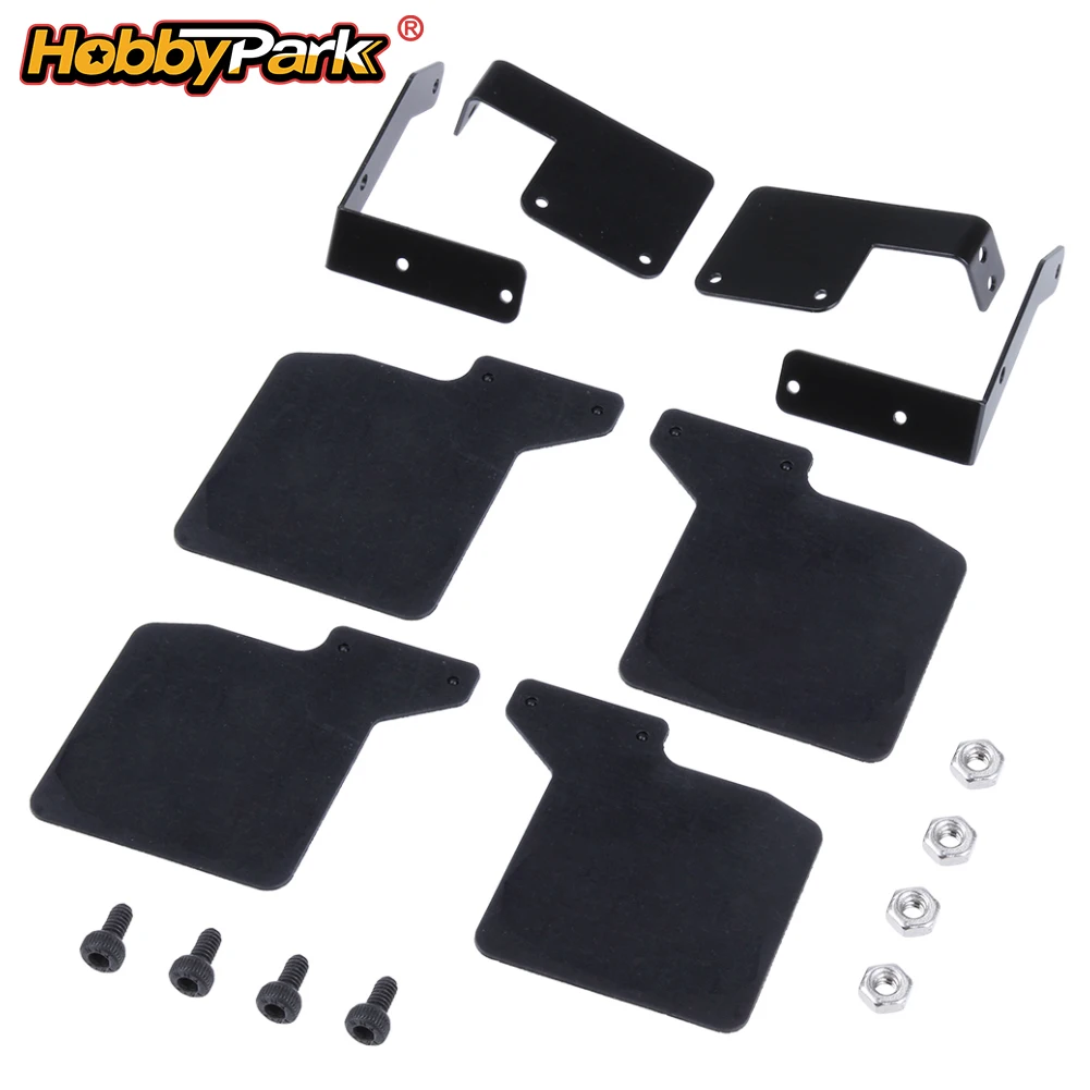 HobbyPark Front & Rear Mud Flaps Rubber Fender Mudguard for 1/10 RC Rock Crawler Truck TRAXXAS TRX-4 D110