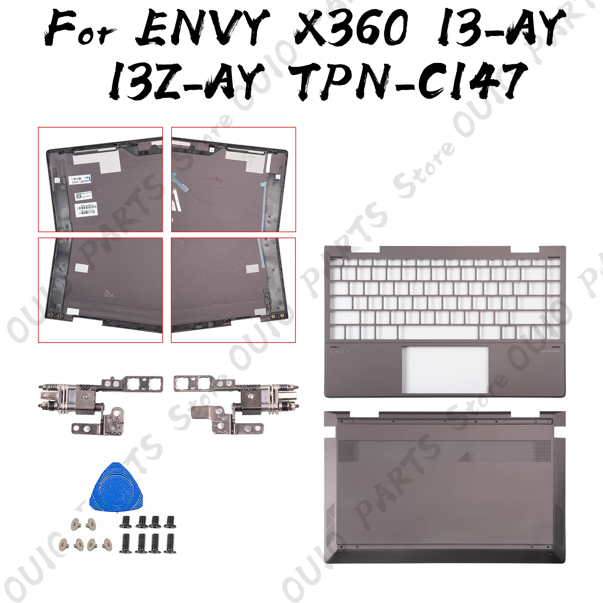 

Новые металлические чехлы для ENVY X360 13-AY 13Z-AY TPN-C147, задняя крышка ЖК-дисплея, верхняя крышка, сменный коричневый 13,3-дюймовый L94498-001