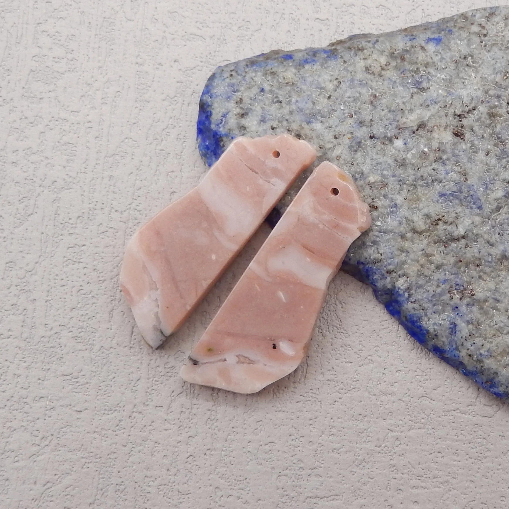 Natural Stone Pink Opal Nugget Earring Beads,Fashion Jewelry DIY Gemstone Earrings Accessories For Women 35x13x3mm 5g