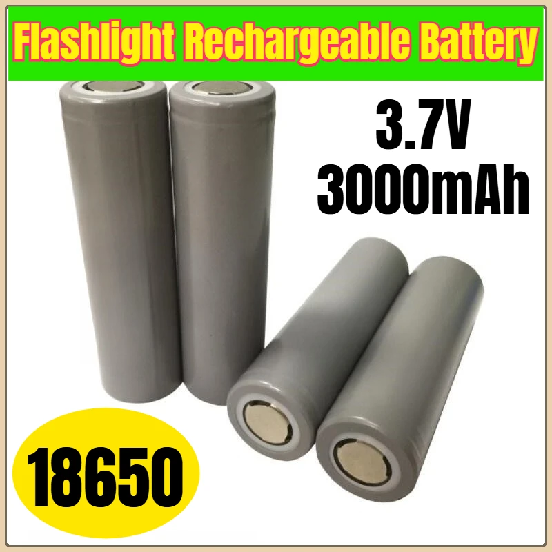 

18650 3.7V 3000mAh Flashlight Rechargeable Battery