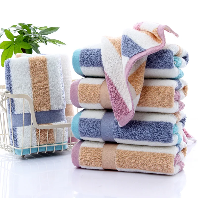 Asciugamano da bagno per adulti addensato e aumentato 32 fili di telo da bagno con striscia di colore in puro cotone 80 * 160 ad anello grande morbido e assorbente