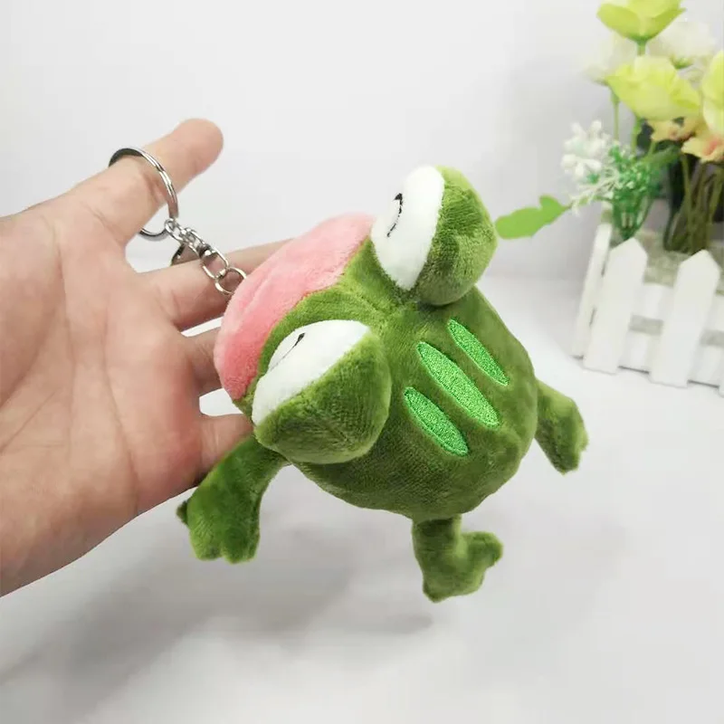 Cartoon Cute Animal Frog Toad Frog with Big Mouth Plush Toy Key Chain Pendant Claw Doll Children Birthday Gift Plush Keychain