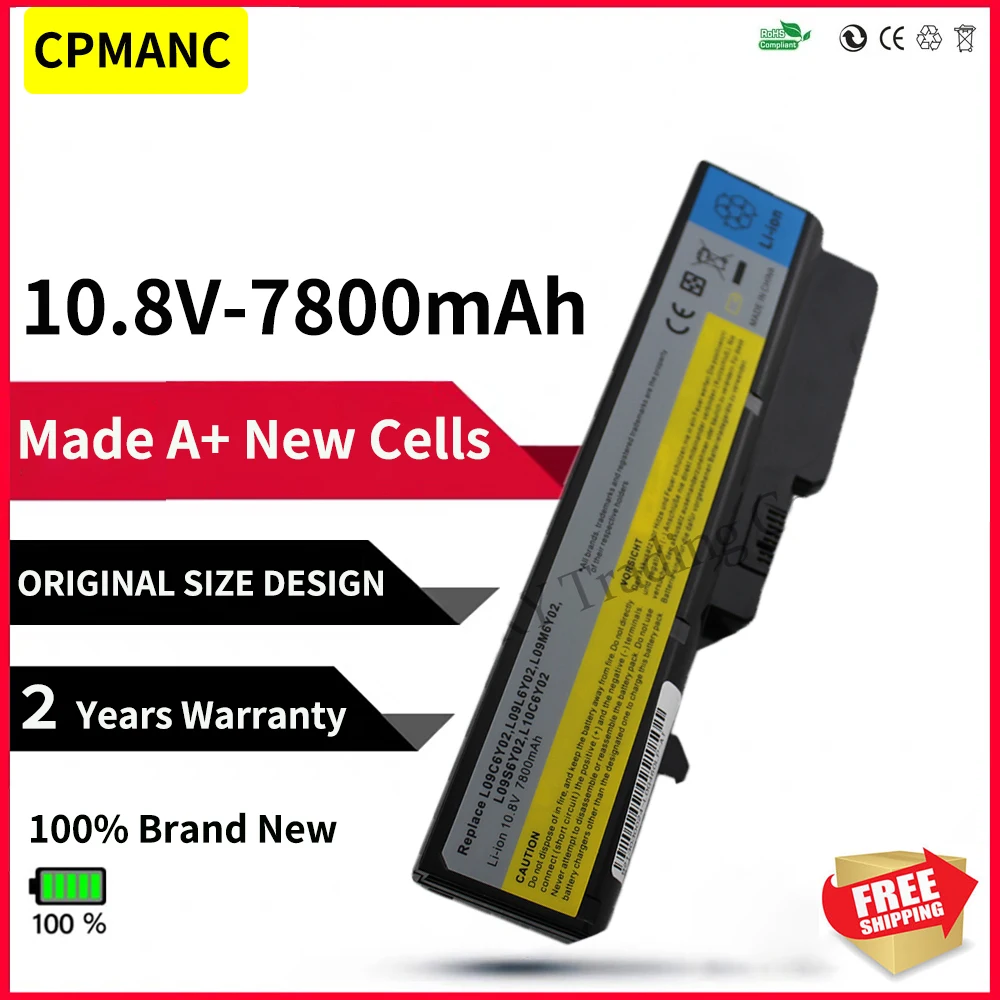 

CPMANC 9-элементный аккумулятор L09M6Y02 L10M6F21 L09S6Y02 L09L6Y02 для Lenovo G460 G465 G470 G475 G560 G565 G570 G575 G770 Z460