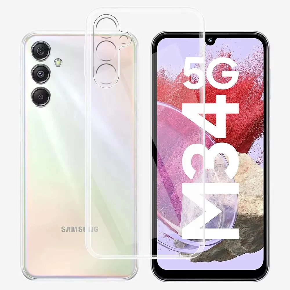 Full Soft Silicon Case For Samsung Galaxy S21 S20 FE S24 Ultra S23 S22 Plus A55 5G A54 A53 A52  A35 A34 A33 A32 Clear Back Cover image 6