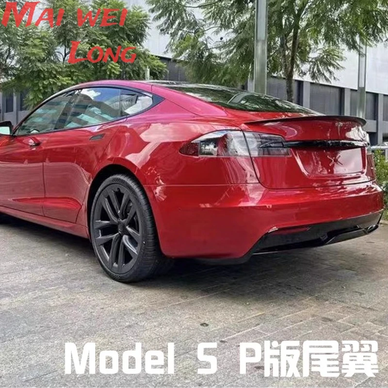 Per Tesla Model S 2012-2023 materiale ABS di alta qualità portellone auto primer colore spoiler posteriore modello s car trunk spoiler splitter