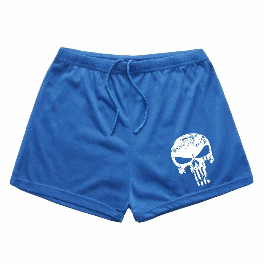 2024 New Summer Men\'s Running Shorts Bodybuilding Workout Jogging Pants Gym Skull Animal Shorts Men Clothing Streetwear Pants