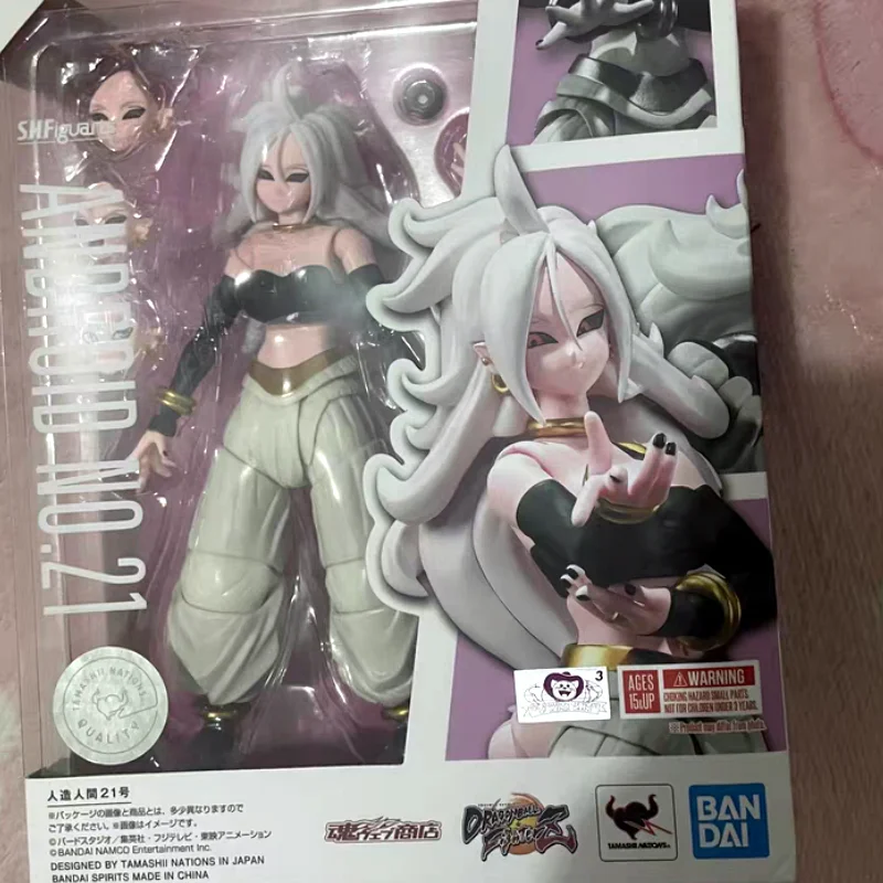 

14.5cm Bandai Shf Dragon Ball Z Android 21 S.h.figuarts Genuine Collectible Action Figure Anime Model Toys Gift