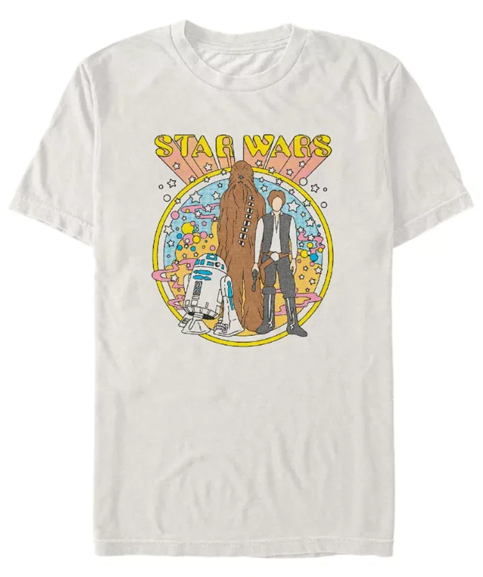 스타워즈 남성용 반팔 티셔츠, 공상과학 복고풍 스트리트 스타일, 픽셀 아트 캐릭터 x 윙 위시, 당신을 위한 일상 스타일 선물