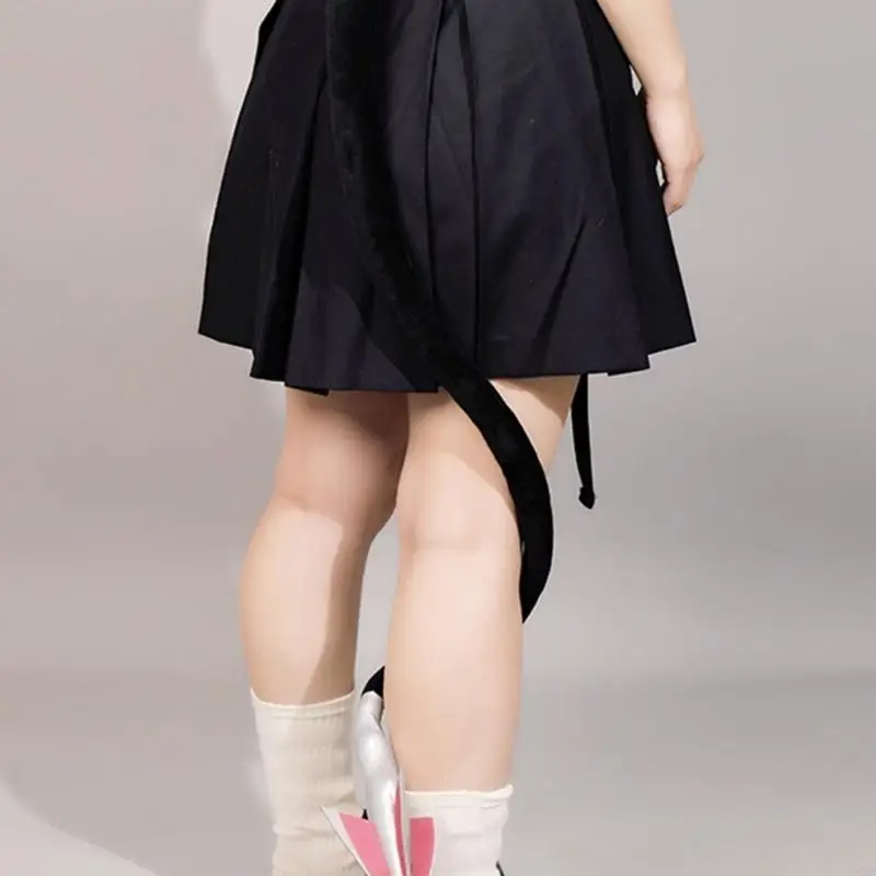 Furry Plush Ear Hairband Tail Cosplay Cosplay Akcesorium na imprezę anime Halloween imprezowy strój i sesje zdjęciowe 6xda