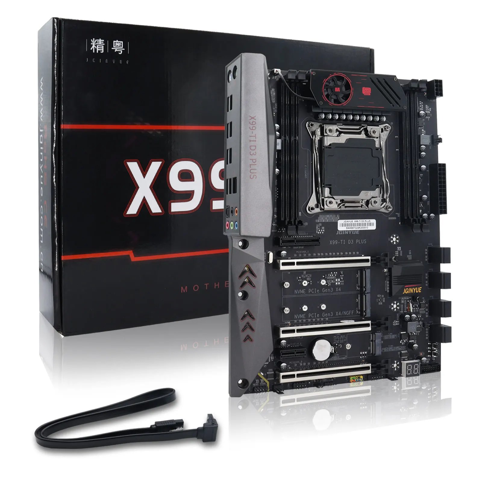 X99-TI D3 PLUS ATX Motherboard LGA2011-3 for E5 V3 V4 CPU 4 Channel DDR3 RAM NVME M.2 SATA3 USB3.0 Gaming Server Mainboard