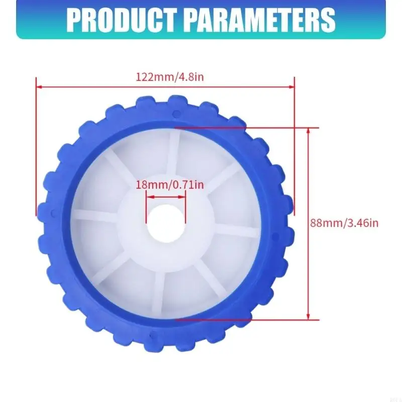 Marine Boat Ribbed Wobble Roller Marine Loader Trailer Hardware Accessories 