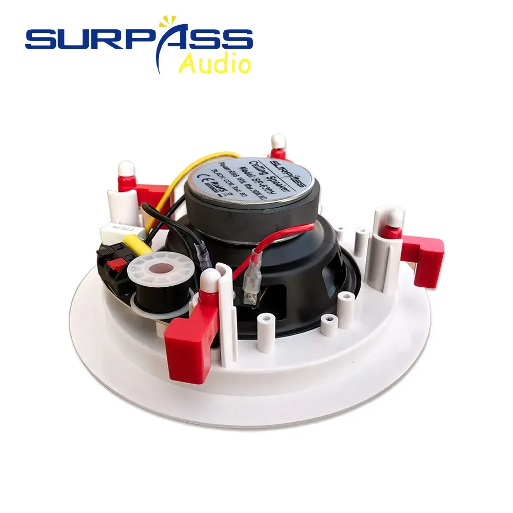 Public Address System 6inch In-Ceiling Speaker Mount Installation Iron Grille Cover 6''+1'' Coxial Speaker PA System Players