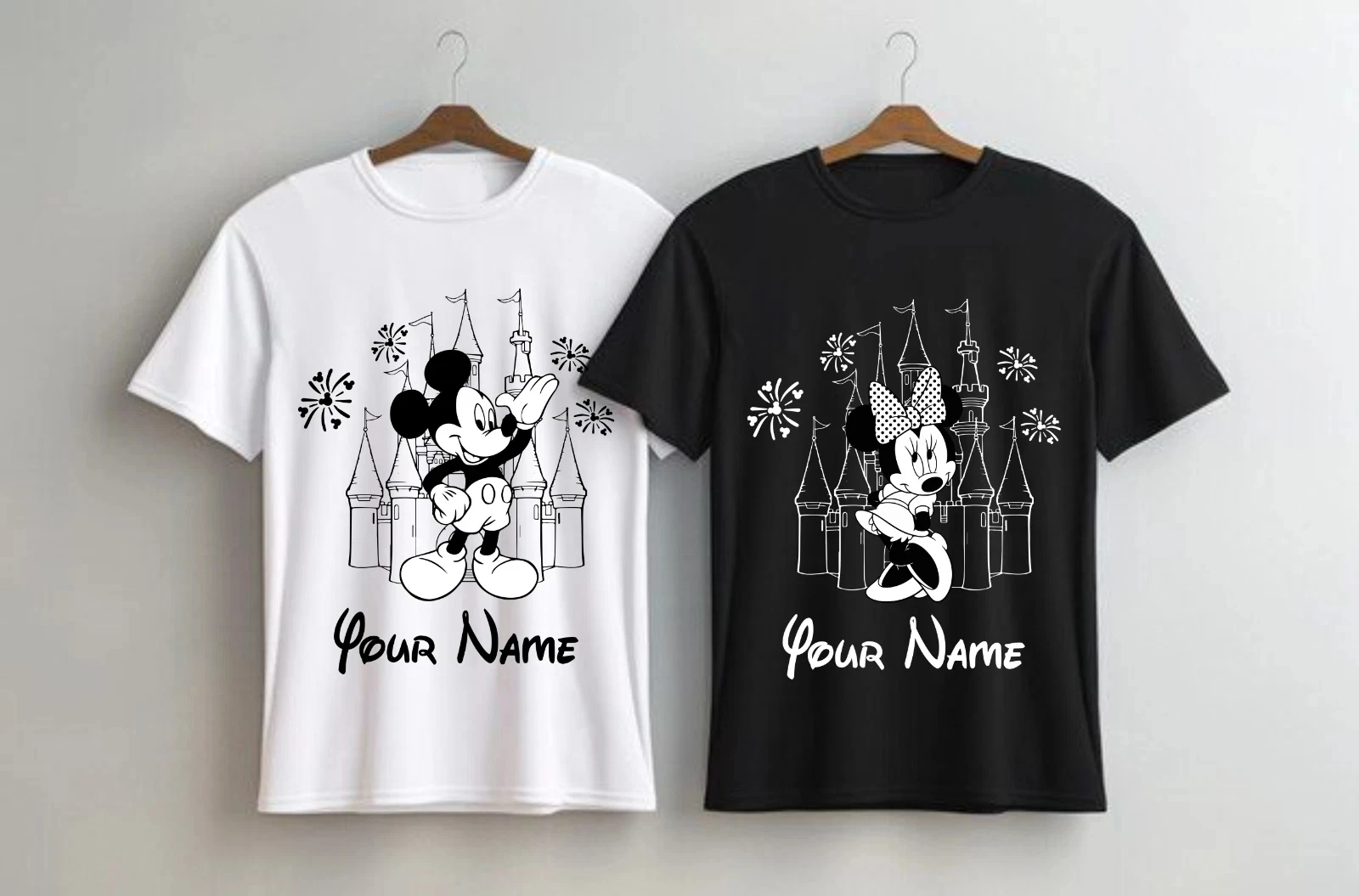 Футболка Disneyland Tour с Микки и Минни, топы из мягкой дышащей ткани из чистого хлопка для мужчин, женщин и детей