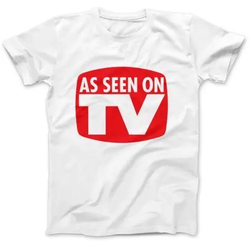 As Seen On TV Logo Television T-Shirt 100% Premium Cotton Funny Gift Present