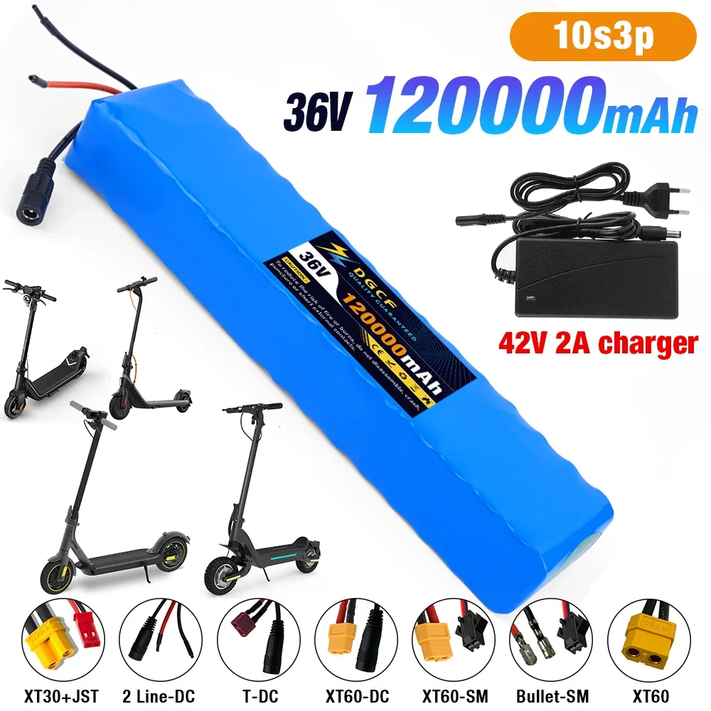 

10S3P 36V Battery 120Ah 18650 Rechargeable Lithium Battery Pack 1000W Power Modified Bicycle electric scooter Vehicle with BMS