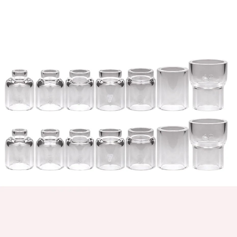 لحام قوس الأرجون فوهة السيراميك الشفاف فوهة البندقية كم سميك غطاء زجاجي مقاوم لدرجات الحرارة العالية wp17/18/26