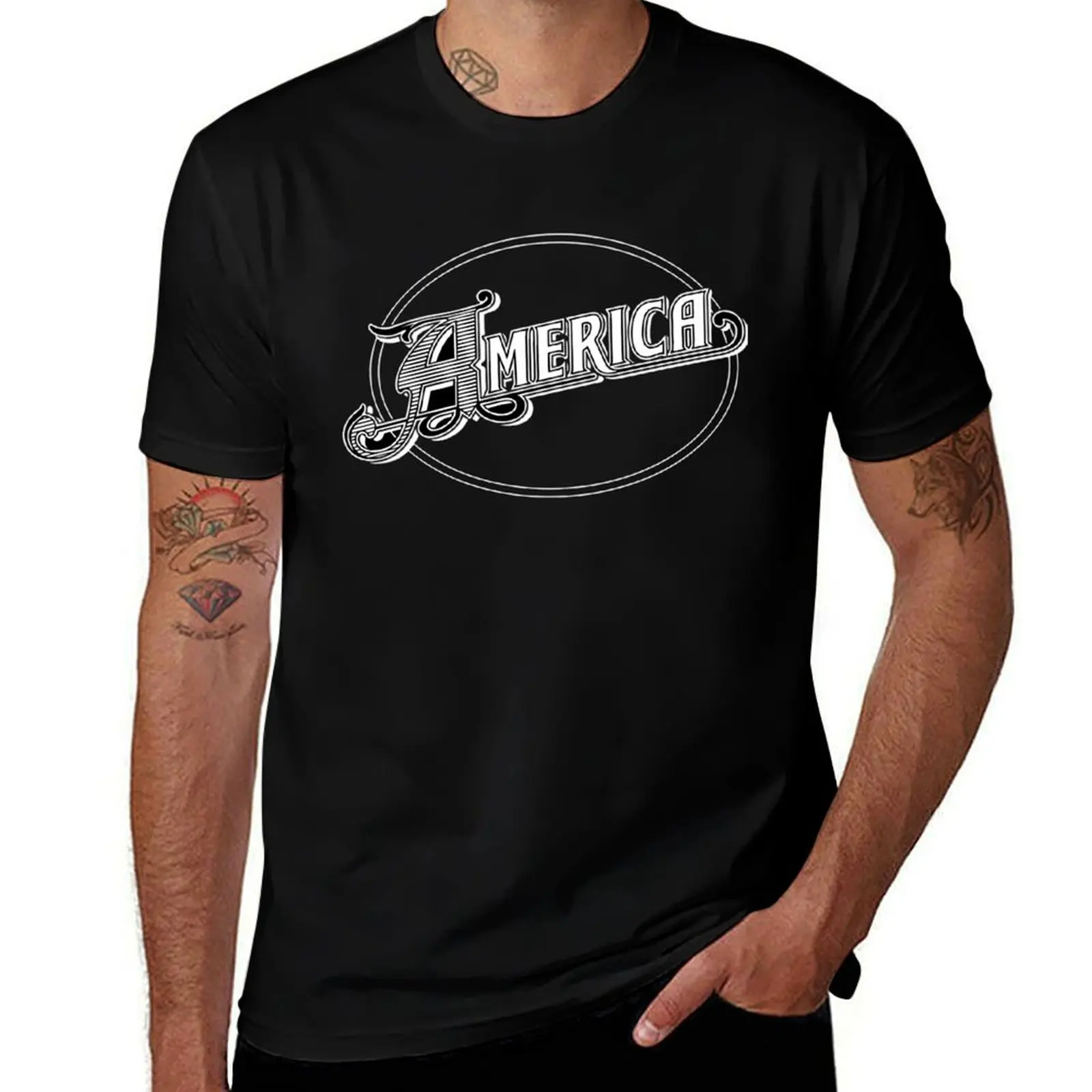 

America band T-Shirt man graphic t shirt t shirt man casual t shirt men 100% cotton luxury brand T-shirt