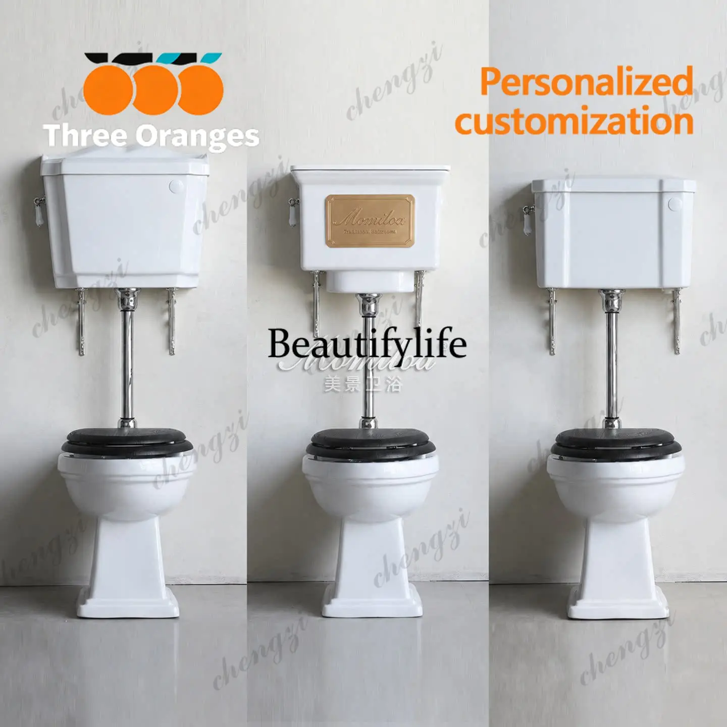 American medium water level retro toilet toilet, household, split toilet, high impulse
