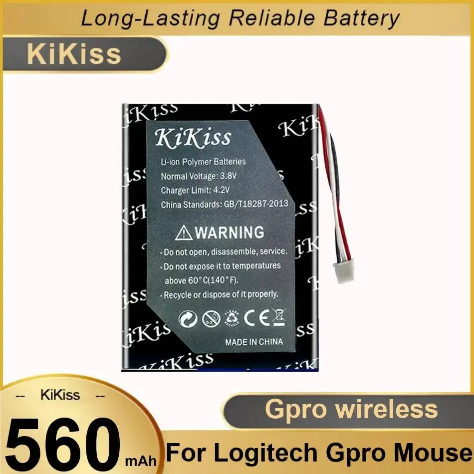 

Аккумулятор беспроводной мыши длительный срок службы 560 мАч для Logitech Gpro 3-проводной хороший низкотемпературный аккумулятор