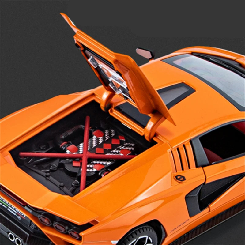 1:24 Countach LPI800-4 Alloy Sports Car Model Diecasts & Toy Vehicles Metal Race Car Model Simulation Sound and Light Kids Gifts