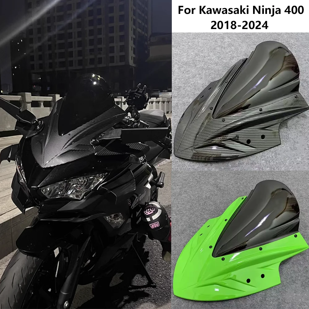 For Kawasaki Ninja 400 Z400 2018 -2023 2024 Z 400 EX400 Motorcycle Windscreen Screen Wind Deflectors Double Bubble Windshield