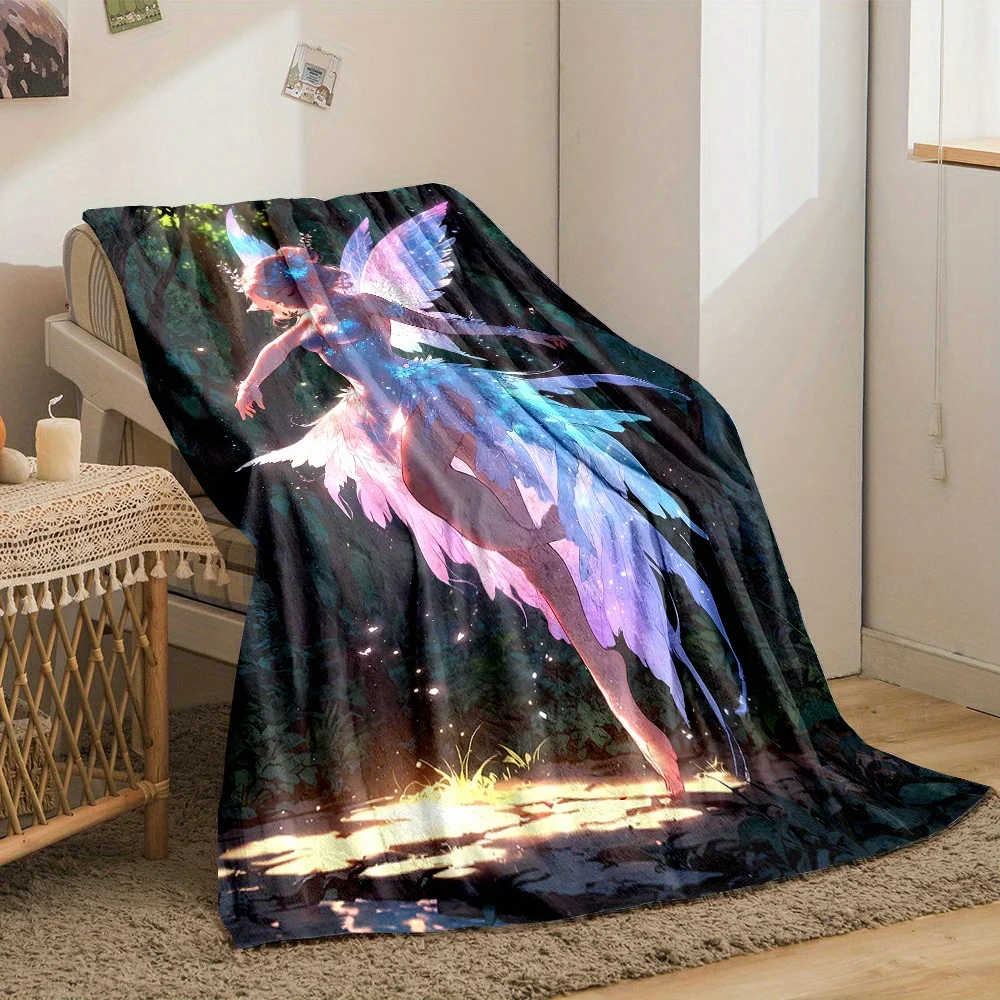 

Одеяло «Зачарованный лес Бабочка Эльф» — мягкая двусторонняя фланель для всех сезонов — идеально подходит для кровати, дивана, кемпинга и путешествий