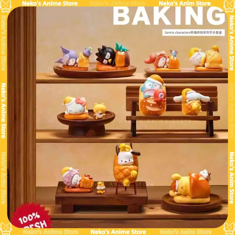 

В наличии подлинная серия MINISO Sanrio Happy Baking, слепая коробка, подарки на день рождения для девочек, настольные украшения
