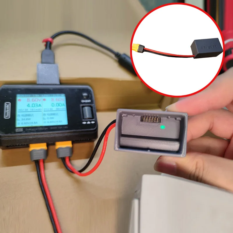 

1PCS for DJI MINI 4 Pro 8.6V 4.8A Battery Charging Hub Model Airplane Charger Head w XT60 Plug 40W Lithium Fast Charge Base Part