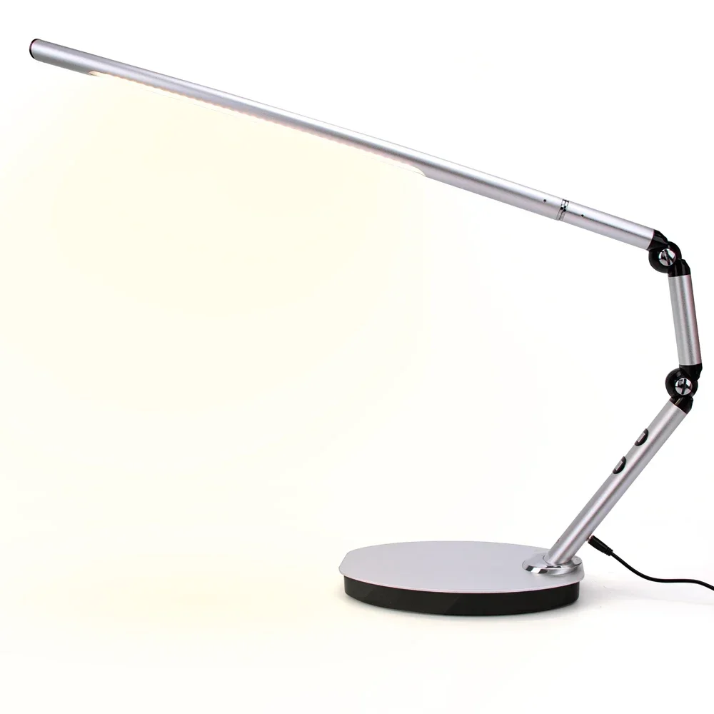 

360 Degree Adjustable Professional Manicure USB Silver Bright Warm Light Cold Light LED Table Lamp with Clip-On Base