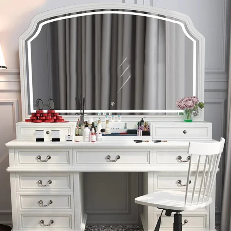 Throne White Mirror Vanity Table Living Rooms Luxury Salon Drawers Dresser Living Room Beauty Compact Vestidores Home Furniture