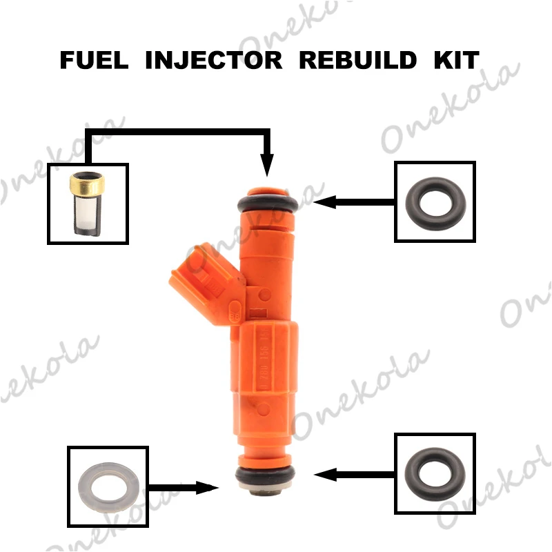 

Fuel Injector repair kit Orings Filters for 2003-2004 Mazda 6 2.3L MZR 3M4G9F593BA 0280156156