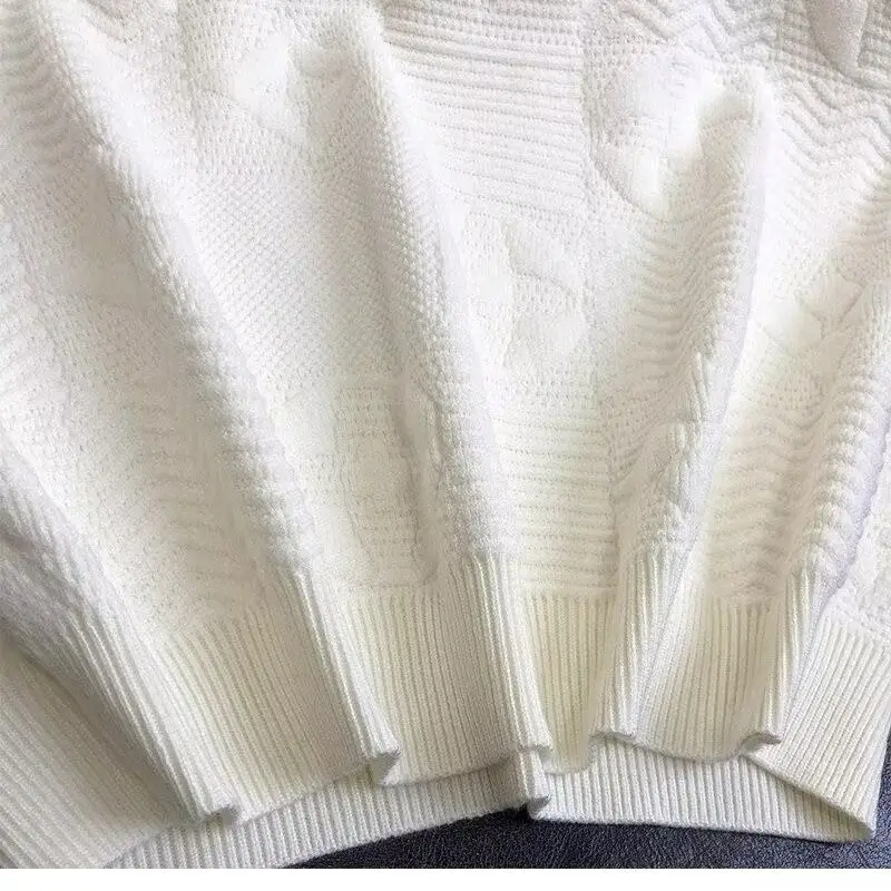 2025 summer new design jacquard short-sleeved t-shirt men's ins trend top men's temperament half-sleeve knitted sweater