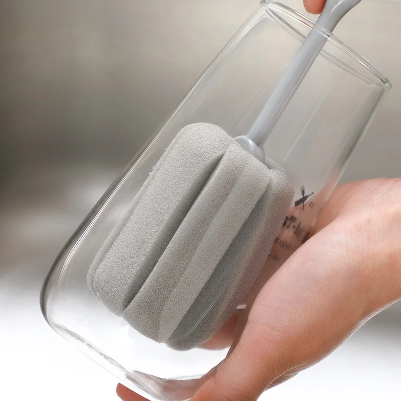 Cup Bottle Cleaning Brushes  Long Handle Cup Brush Sponge Cleaning Brushs Kitchen Household Tools