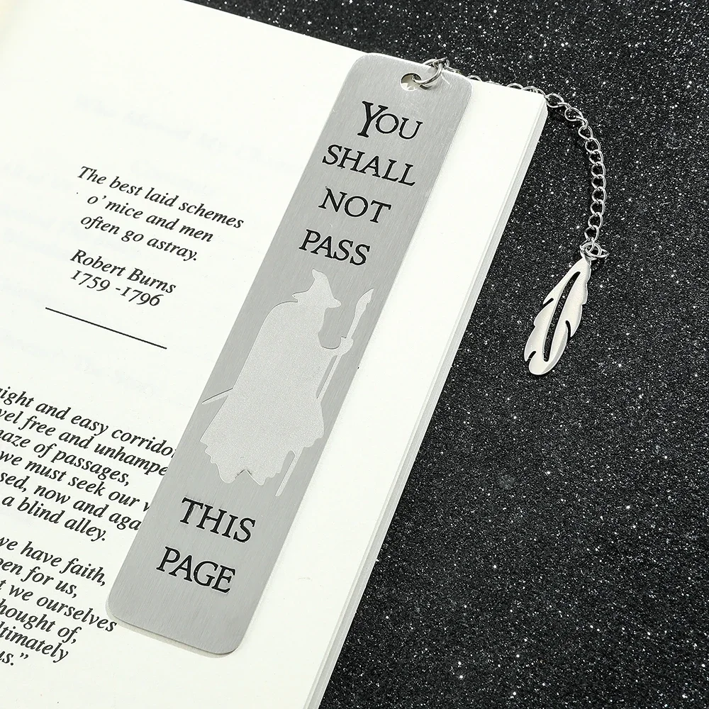 Stainless Steel Wizard Bookmark Corrosion Pattern Reading Lovers Bookmark Engrave Exquisite Festival Gifts for Students Teachers