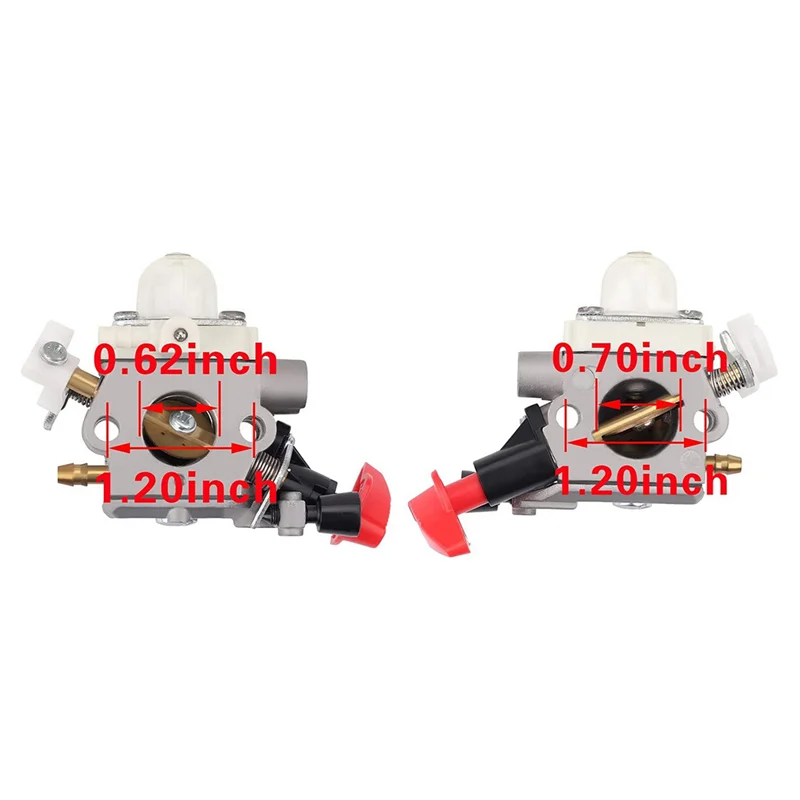 2X Carburatore Per Stihl FS40 FS50 FS56 FS70 FC56 FC70 HT56 KN56 KM56 Trimmer 4144 120 0608 C1M-S267A