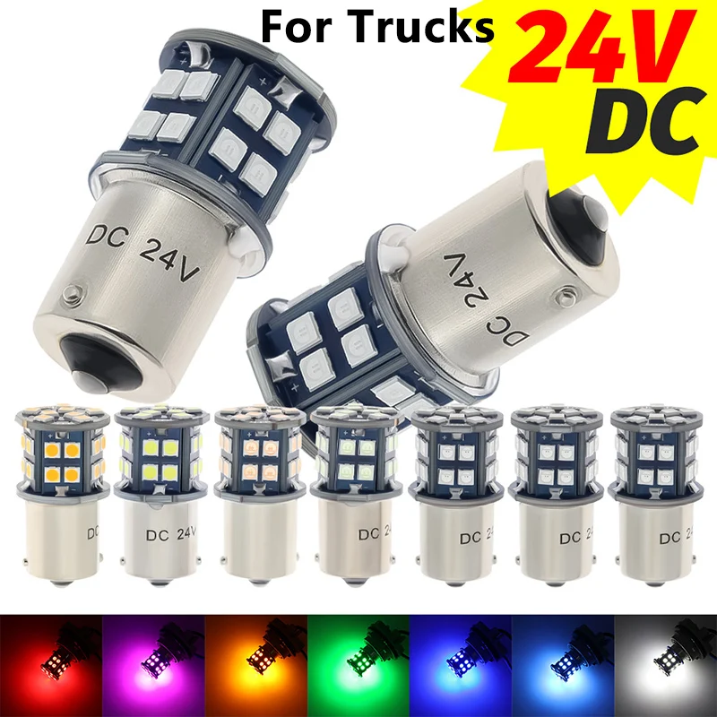 

2PCS Trucks 24V 1156 P21W BA15S PY21W BAU15S 1157 P21/5W BAY15D LED Turn Signal Light Auto Brake Bulb Vehicles Reverse Parking L