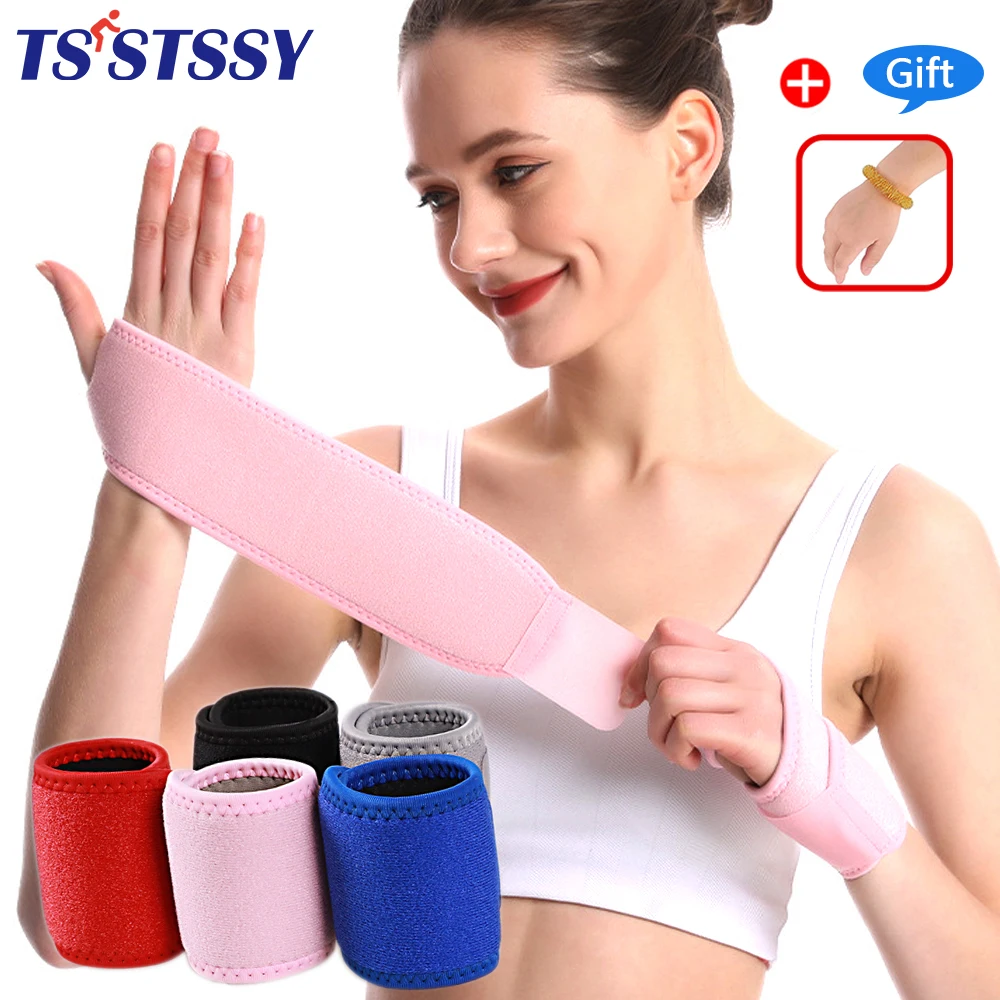 2PCS Adjustable Wrist Compression Straps Wrist Splint Support Men Women Sport Weightlifiting Volleyball Tennis Badminton Cycling