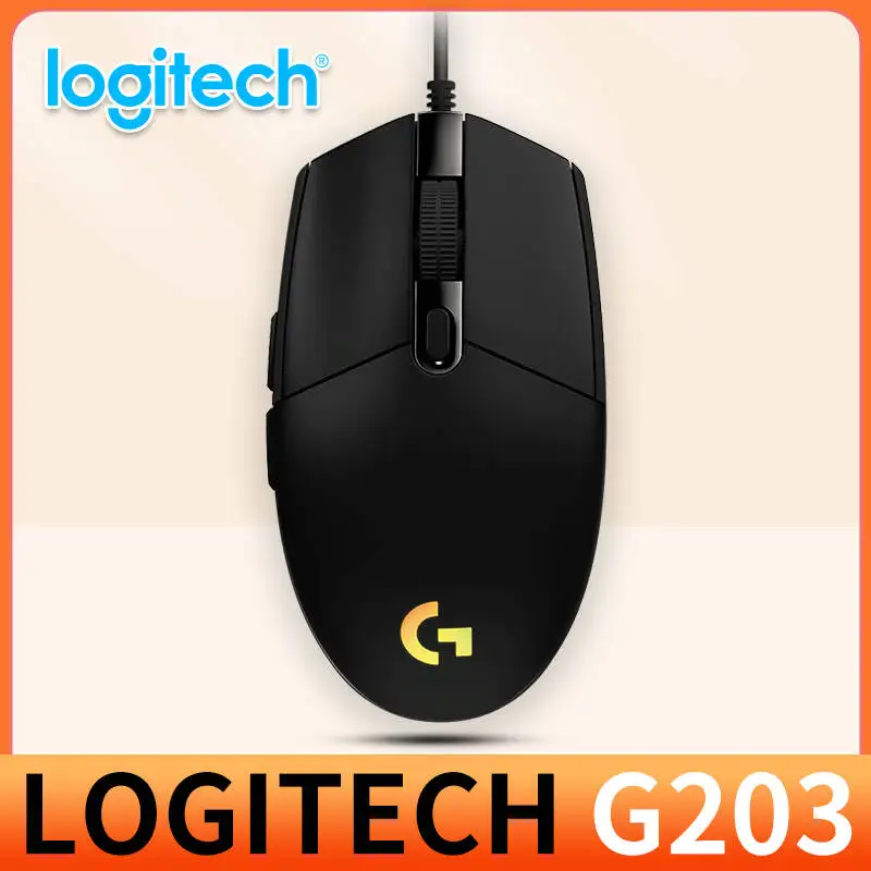 Ratón gaming profesional Logitech G203 con respuesta sensible y diseño ergonómico para deportes electrónicos