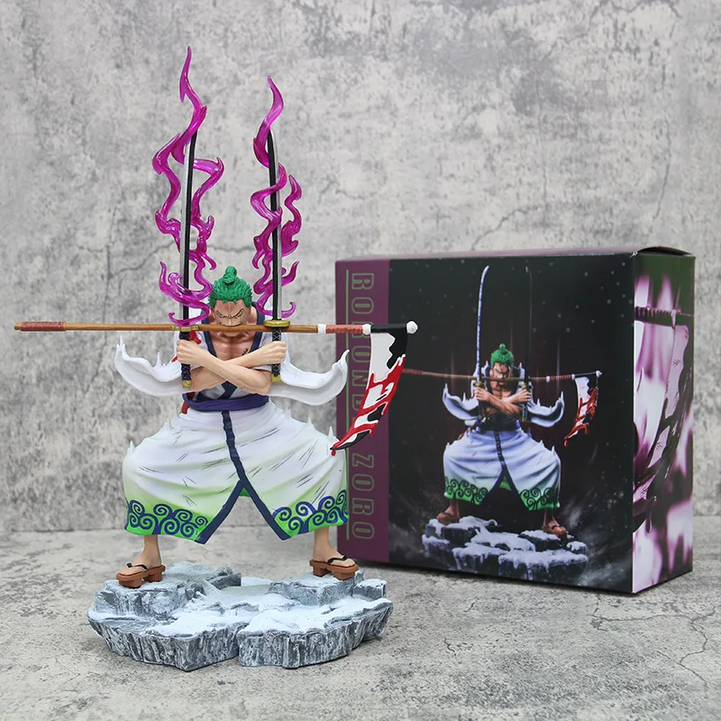 Anime One Piece GK Roronoa Zoro Action Figures Inferno Ghost Chopper PVC Model Collection Ornament Birthday Toys