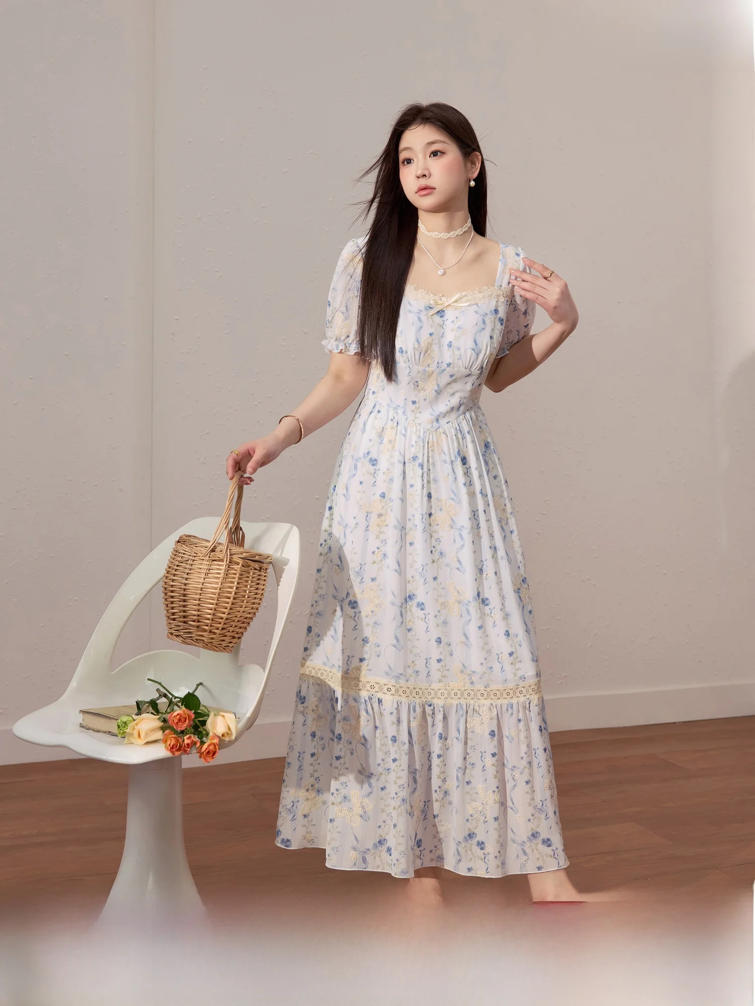 

Элегантная вышитая юбка А-силуэта больших размеров с эффектом утяжки талии, летняя, для работы, из полиэстера, с пышными рукавами, длинная