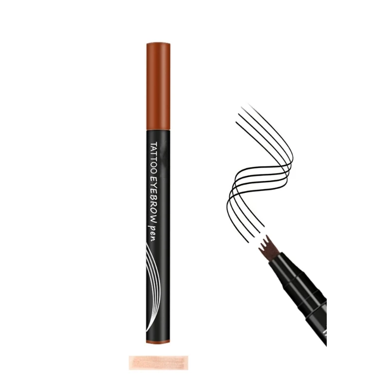 Crayon à sourcils avec applicateur à 4 pointes micro-fourchette, maquillage imperméable longue durée, livraison directe