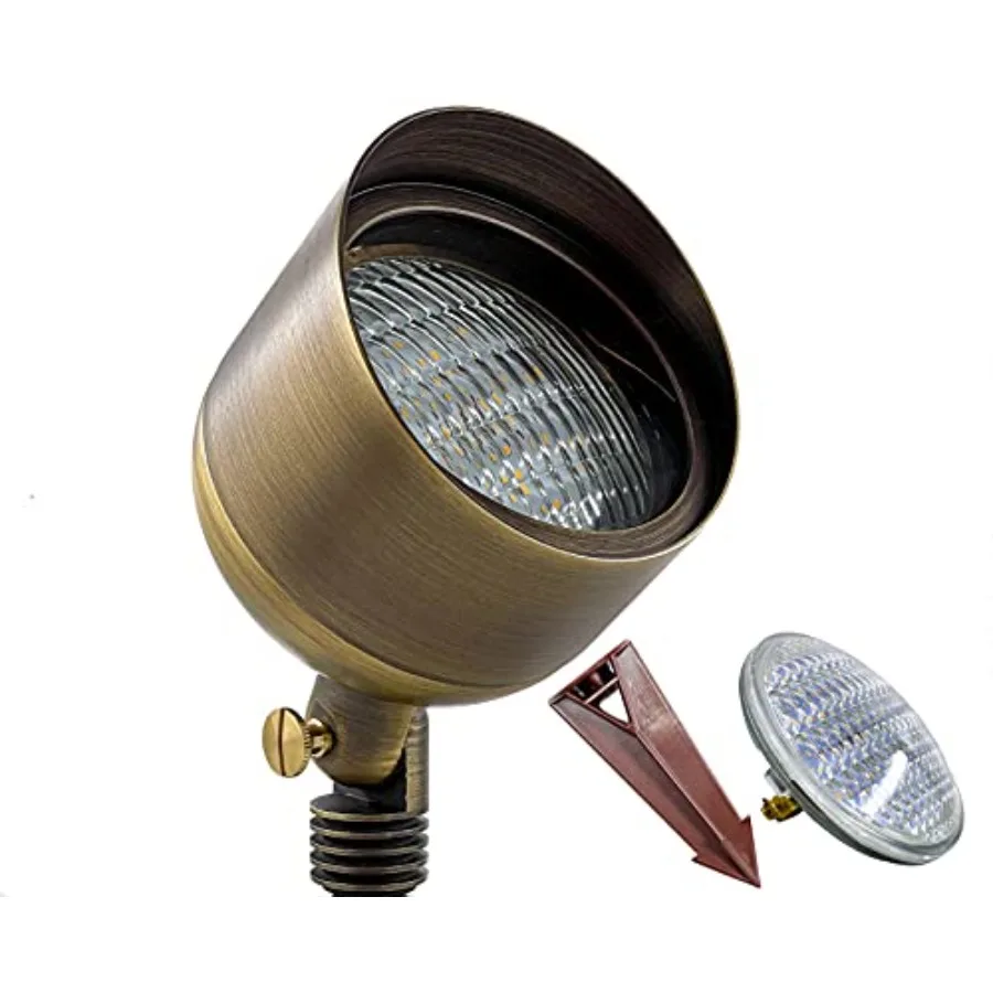 LED Spot Lights Outdoor LED Landscape Light 110-9W PAR 36 Bulb Metal Solid Brass Wall Wash Security Landscape Lighting for Beau