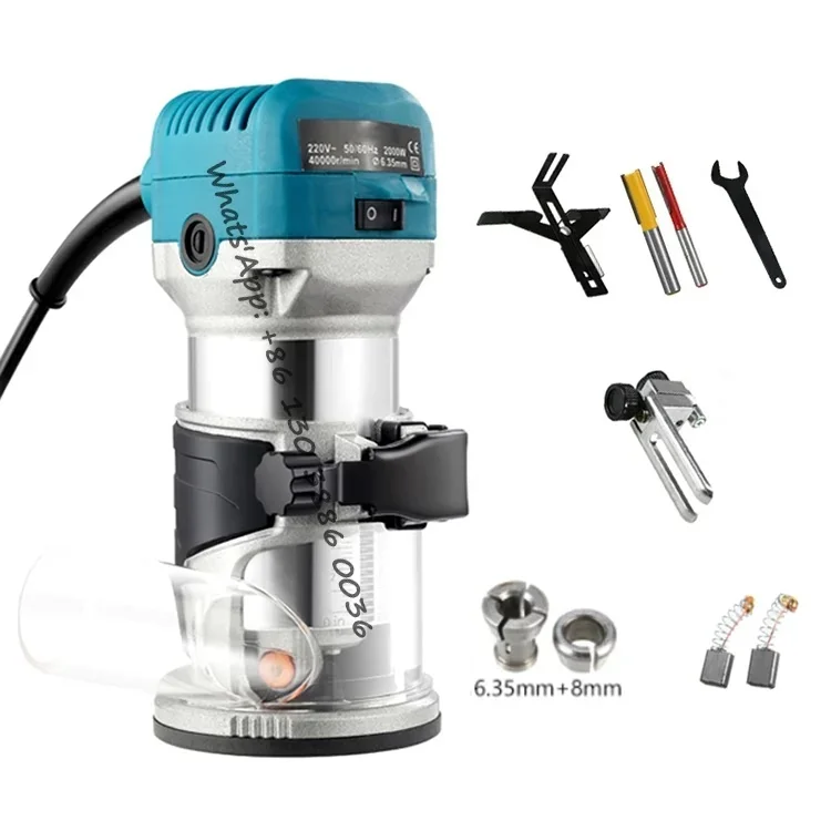 

2000W 40000RPM DIY Woodworking Electric Trimmer Wood Milling Engraving Slotting Trimming Machine Carving Machine Routers