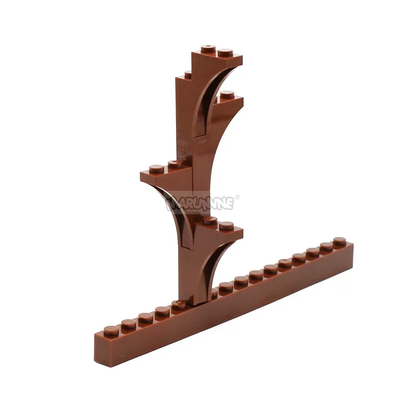 MARUMINE 1x3x3 MOC Brick Arch Branch Ladder for Tree Trunk Assembles Building Blocks 13965 Compatible Parts Accessories Modeling