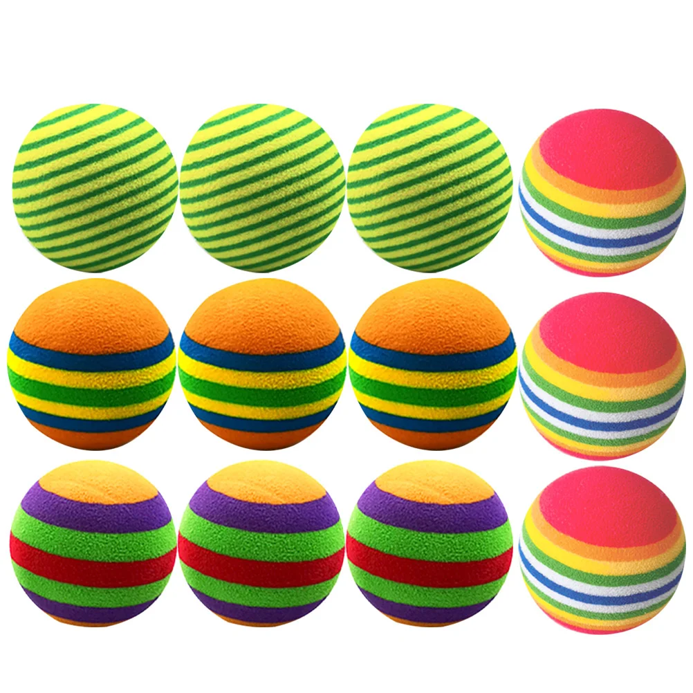 

12 Pcs Cat Interactive Toys for Indoor Cats Training Ball Automatic Colorful EVA